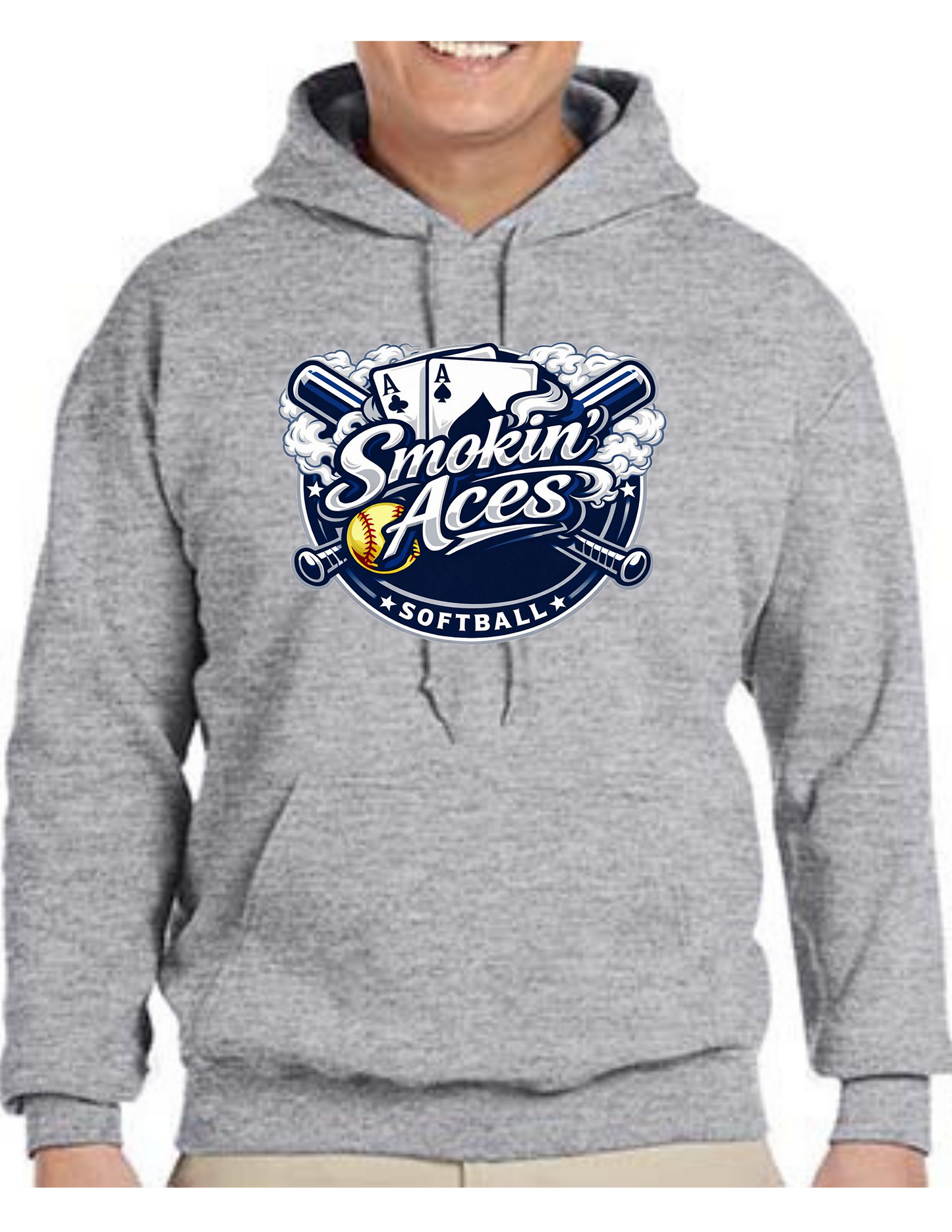 Smokin' Aces Pullover Hoodie - Gray