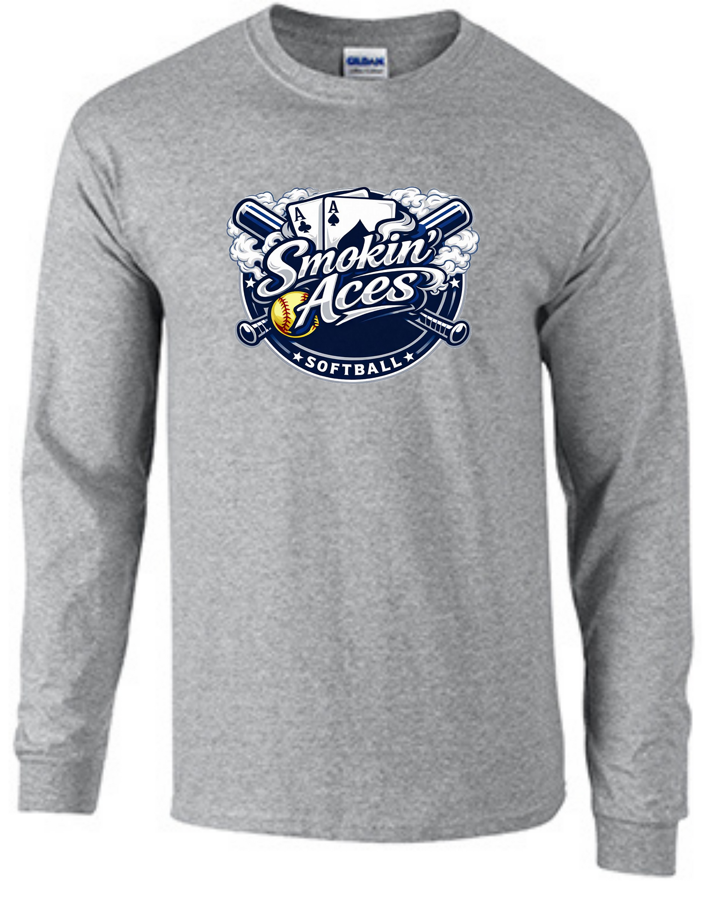 Smokin' Aces Long Sleeve T-Shirt - Gray
