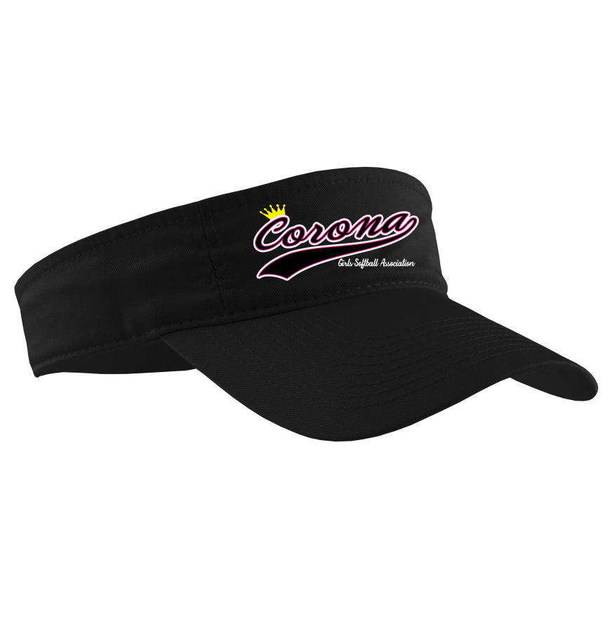 Corona Softball Visor - Black (Style 3)
