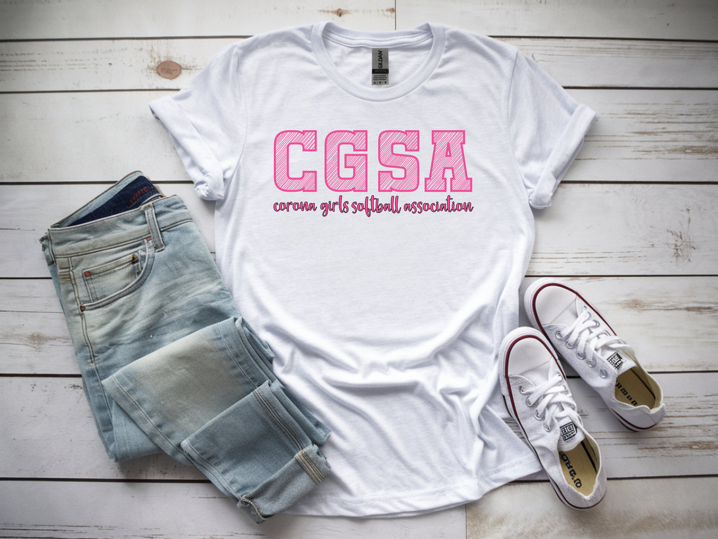 Corona Softball Softstyle T-Shirt - White (Style 3)