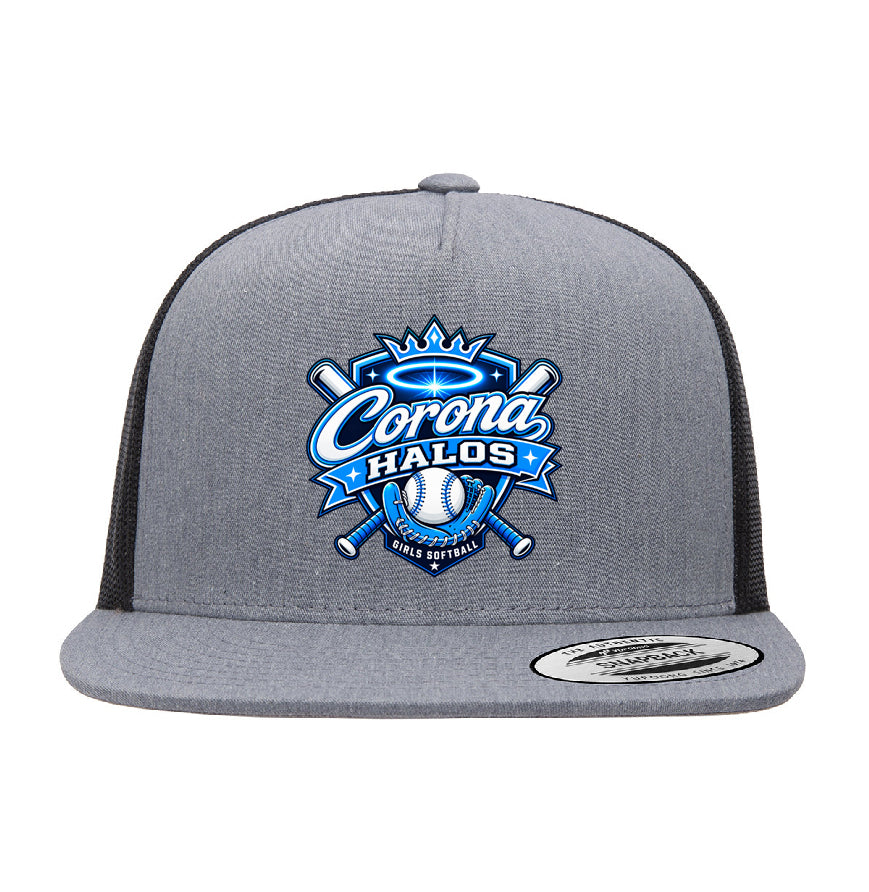 Corona Halos Snapback Trucker Hat - Gray/Black