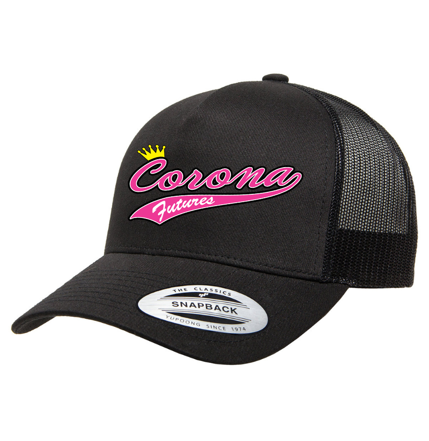 Corona Futures Snapback Trucker Hat - Black (Style 1)