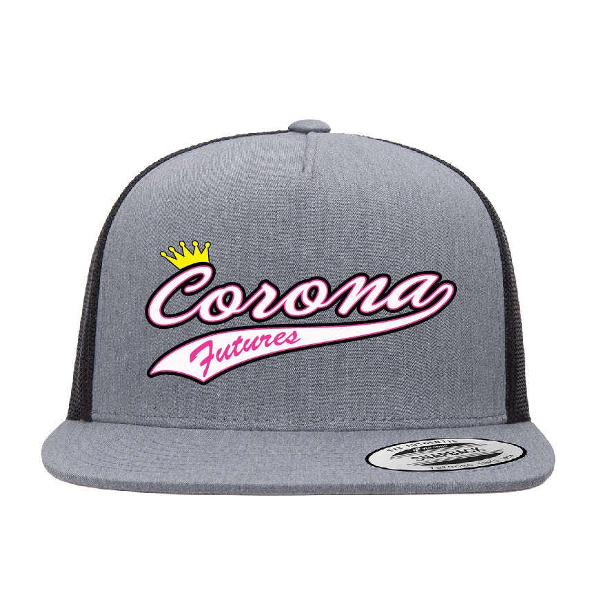 Corona Futures Snapback Trucker Hat - Gray/Black (Style 2)