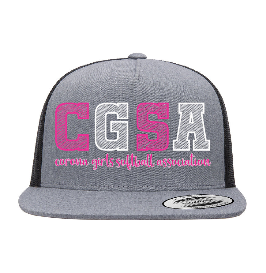 Corona Softball Snapback Trucker Hat - Gray/Black (Style 9)