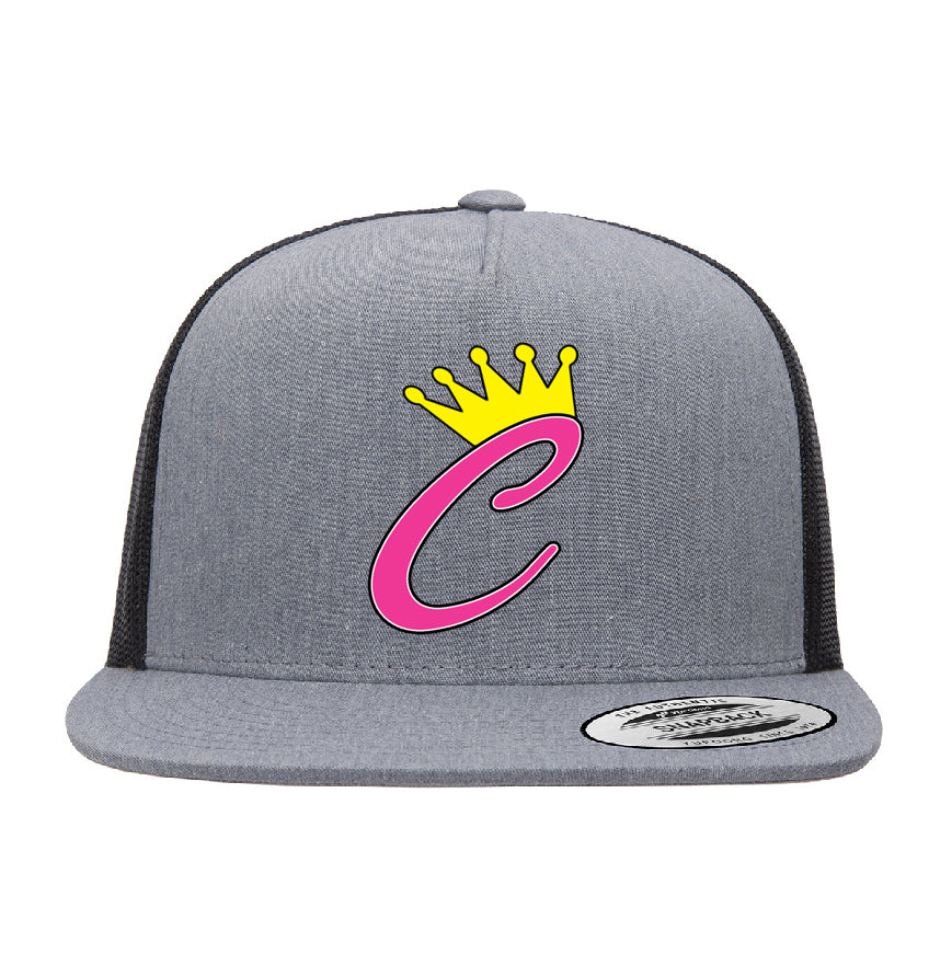 Corona Softball Snapback Trucker Hat - Gray/Black (Style 7)