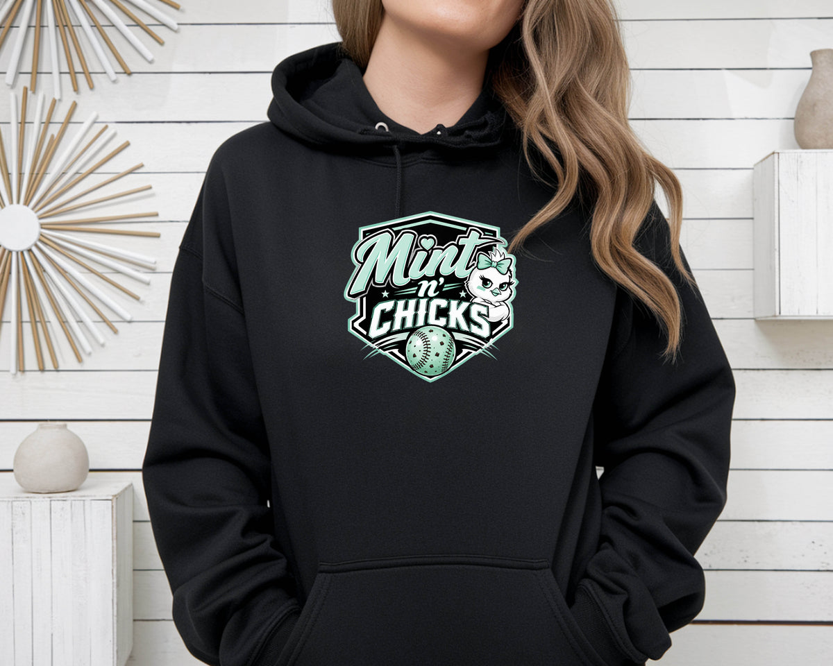 Mint N' Chicks Pullover Hoodie - Black