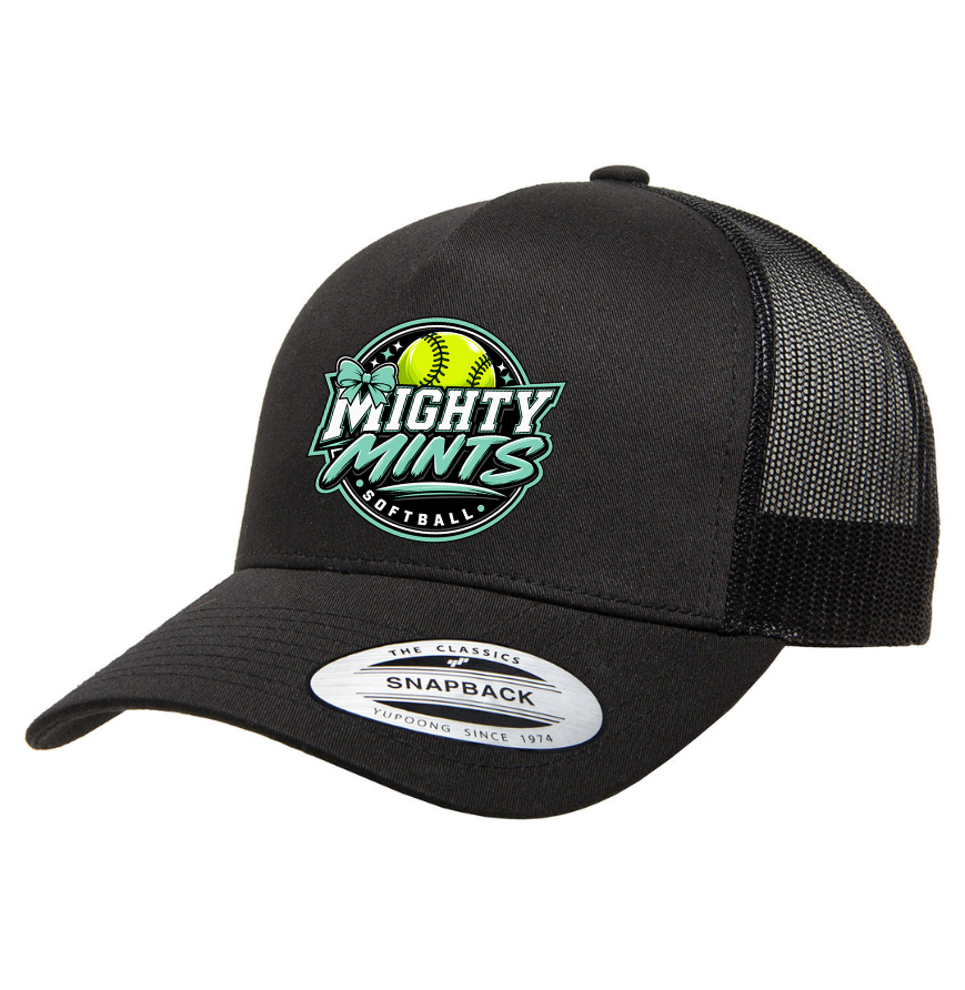 Mighty Mints Snapback Trucker Hat - Black