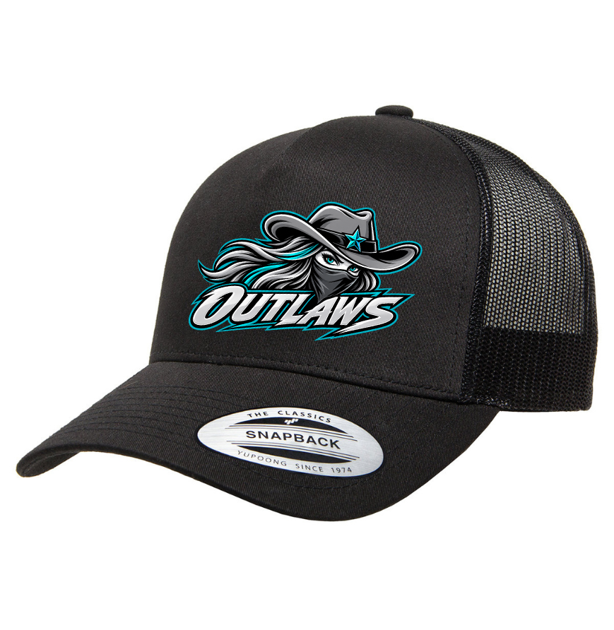 Outlaws Snapback Trucker Hat - Black