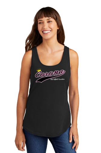 Corona Softball Women's Tank Top - Black (Style 3)