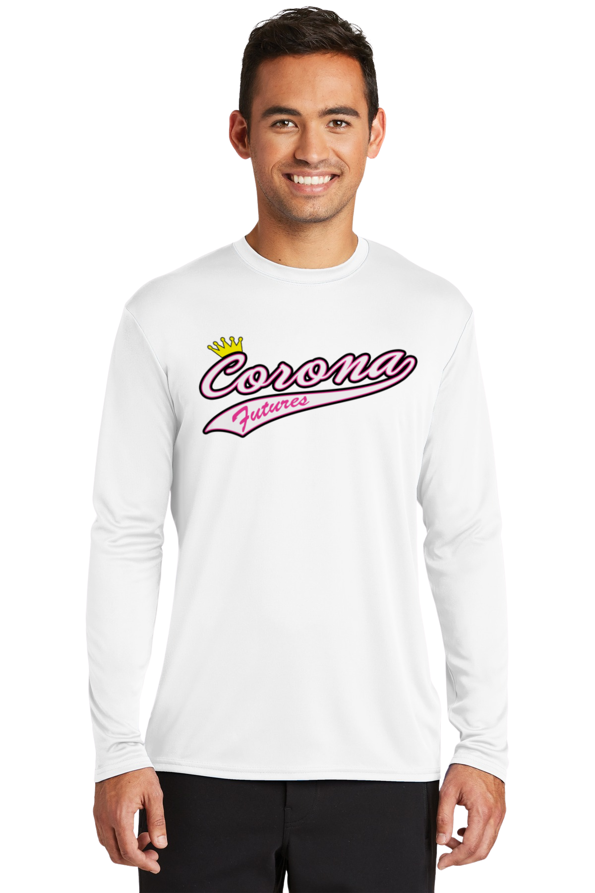 Corona Futures Dryfit L/S Shirt - White (Style 2)