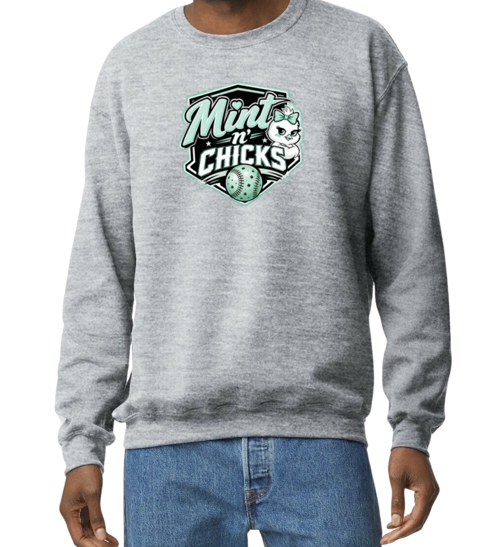 Mint N' Chicks Crew Sweatshirt - Gray