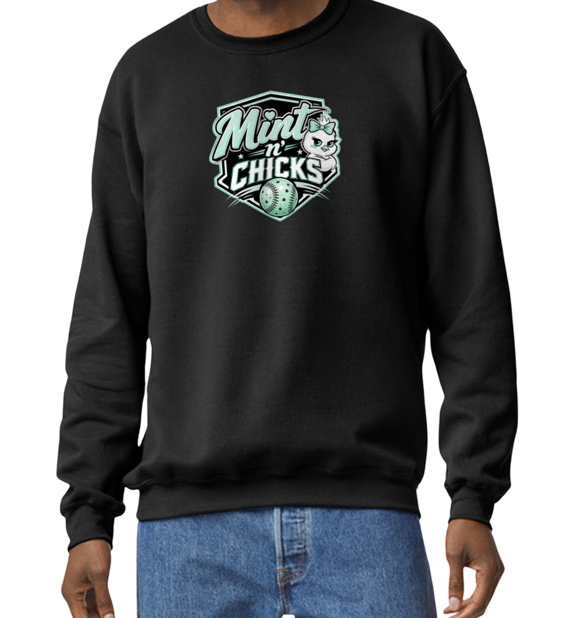 Mint N' Chicks Crew Sweatshirt - Black