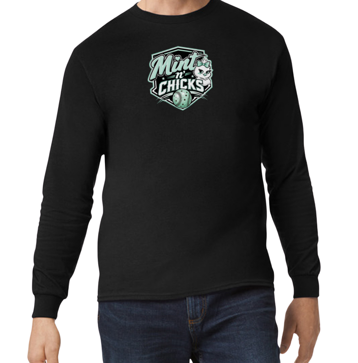 Mint N' Chicks Long Sleeve T-Shirt - Black