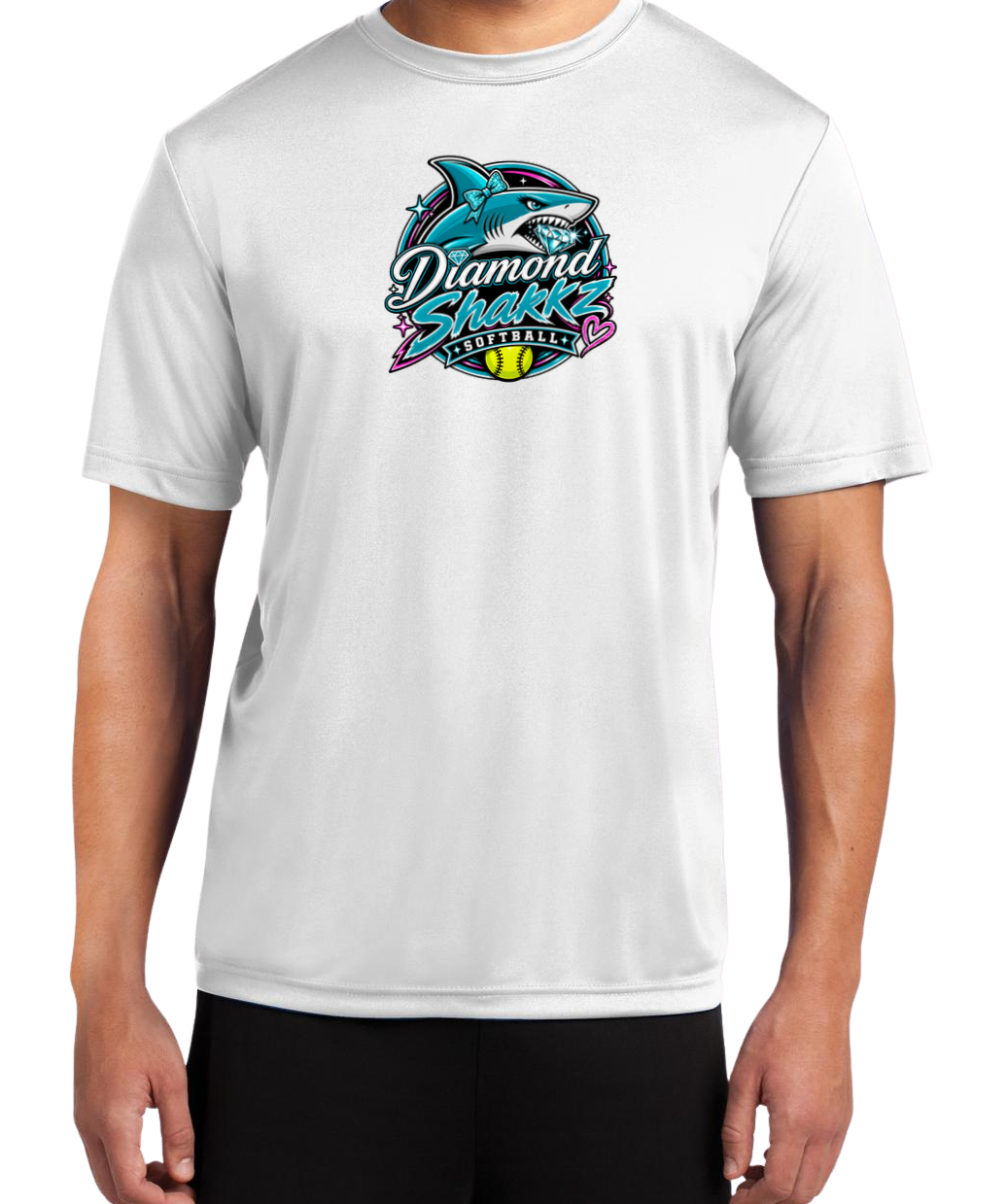 Diamond Sharkz Dryfit Performance Tee - White
