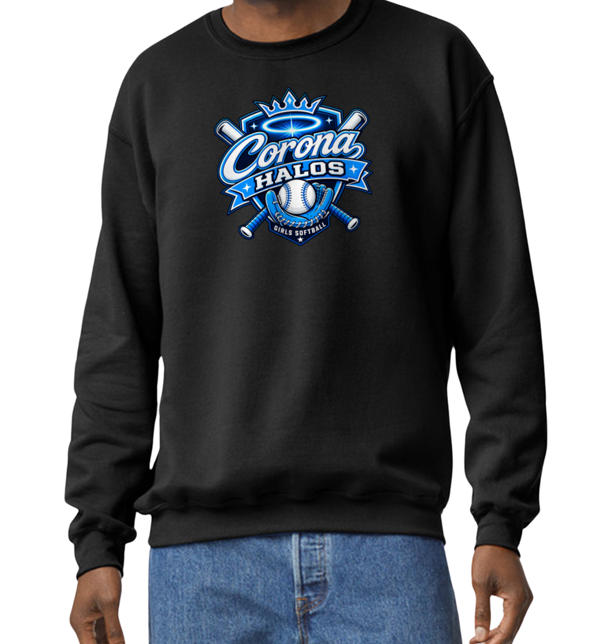 Corona Halos Crew Sweatshirt - Black