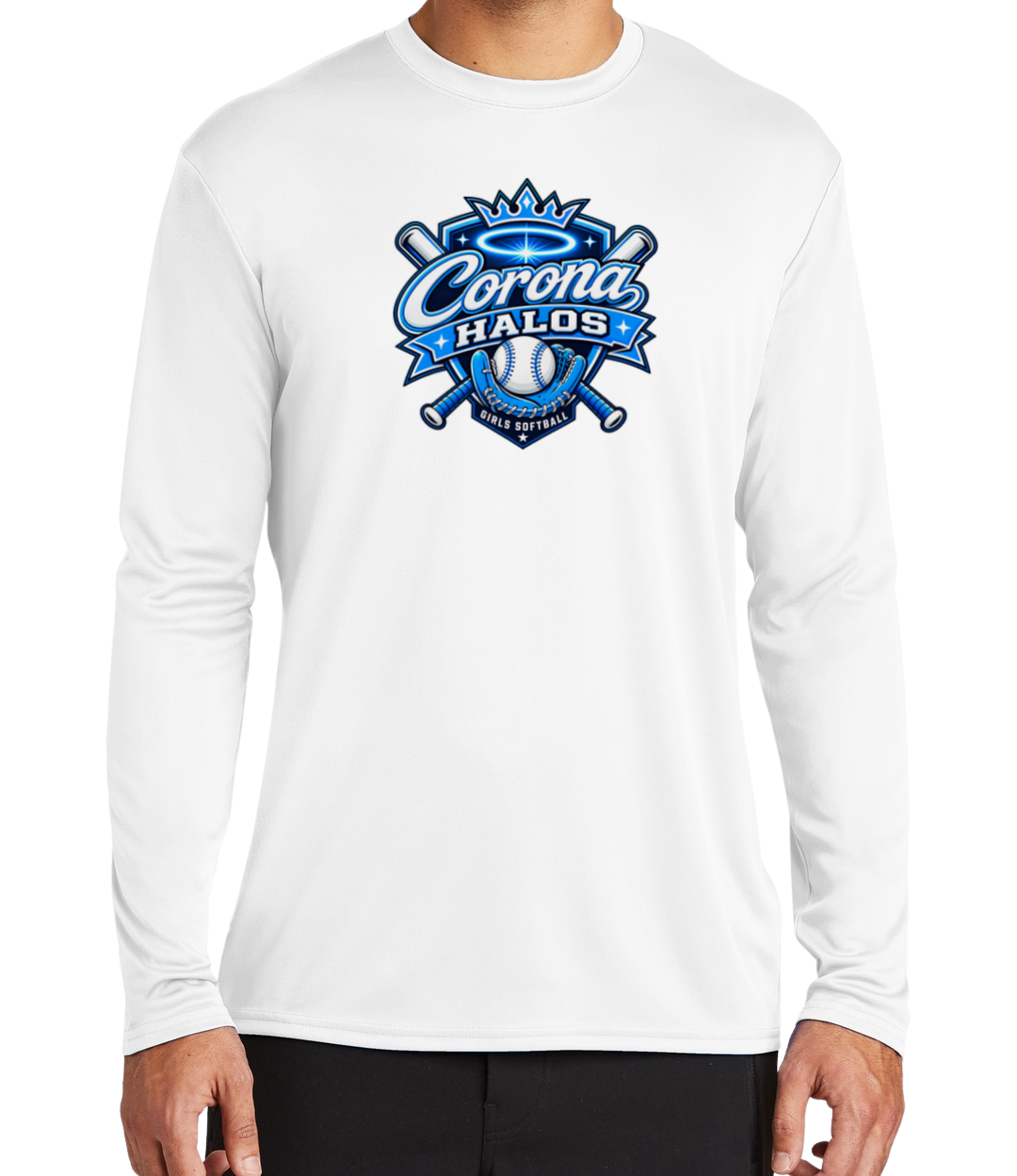 Corona Halos Dryfit Long Sleeve Shirt - White