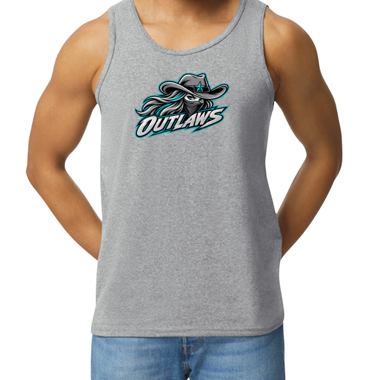 Outlaws Men's Tank Top - Gray