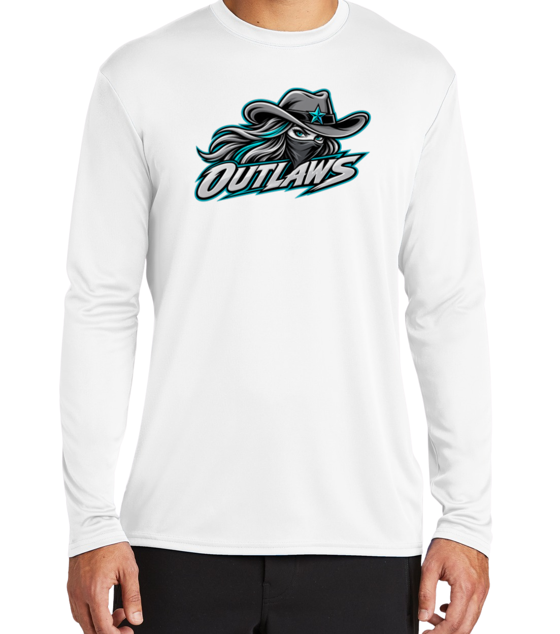 Outlaws Dryfit Long Sleeve Shirt - White