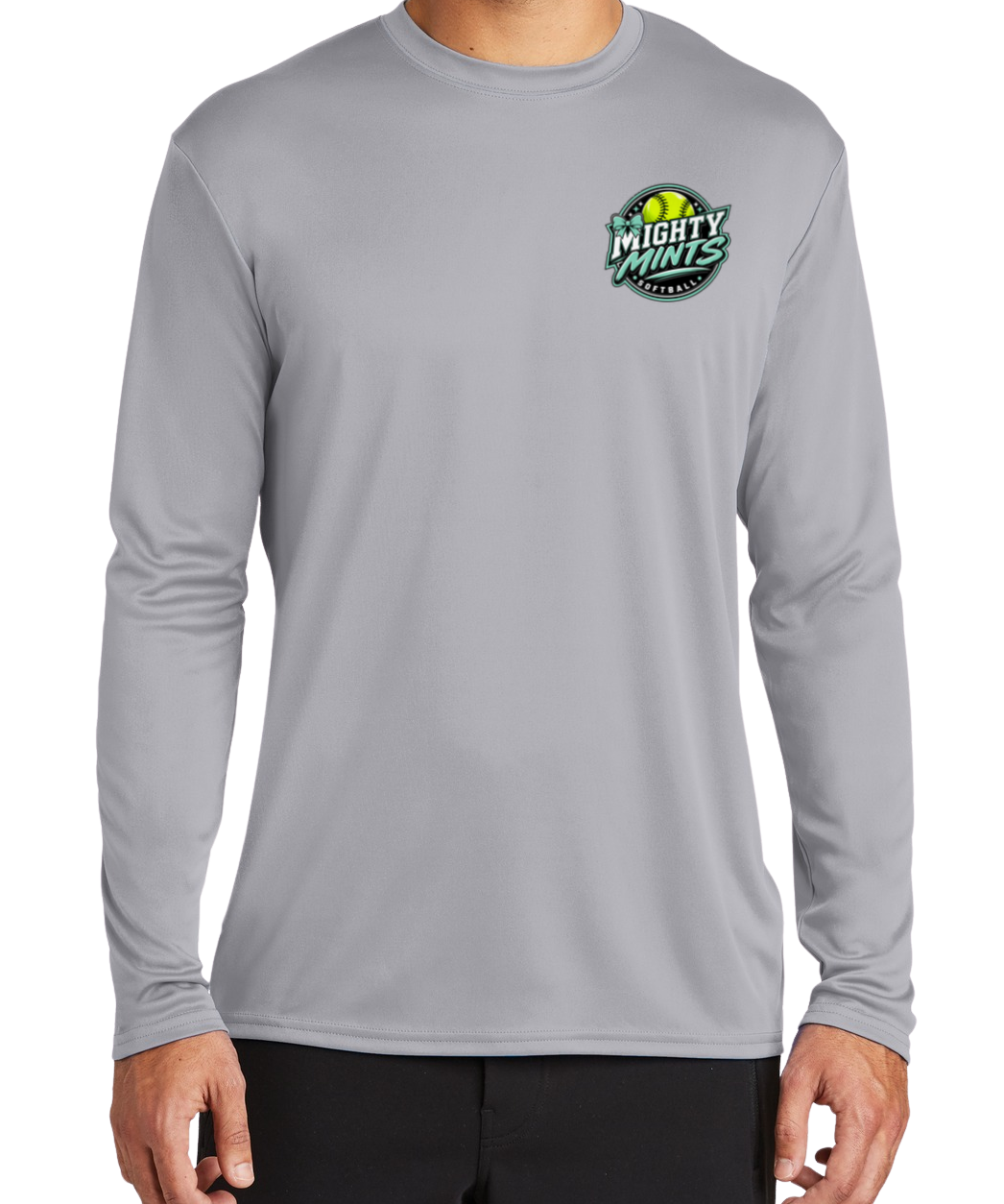 Mighty Mints Dryfit Long Sleeve Shirt - Gray