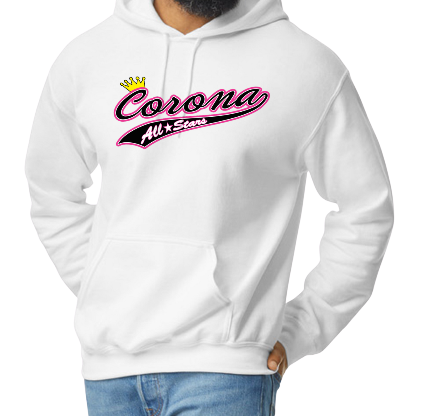 Corona All Stars Pullover Hoodie - White (Style 3)