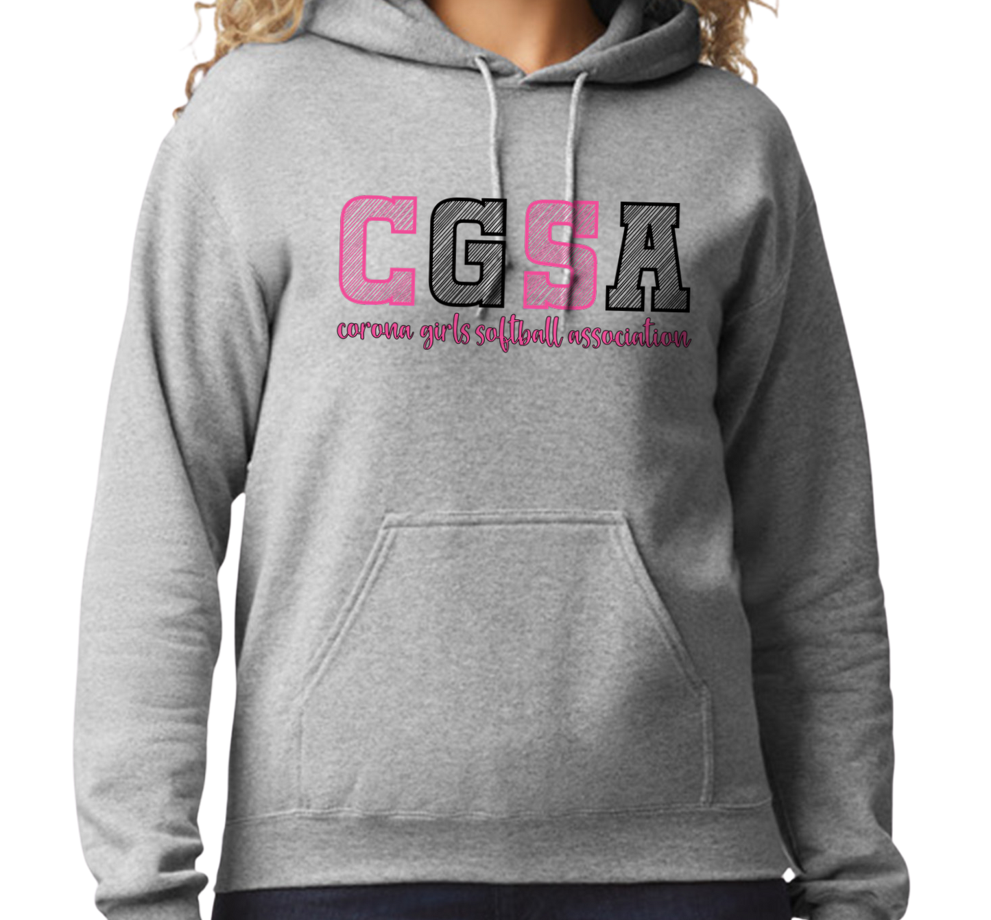 Corona Softball Pullover Hoodie - Gray (Style 2)