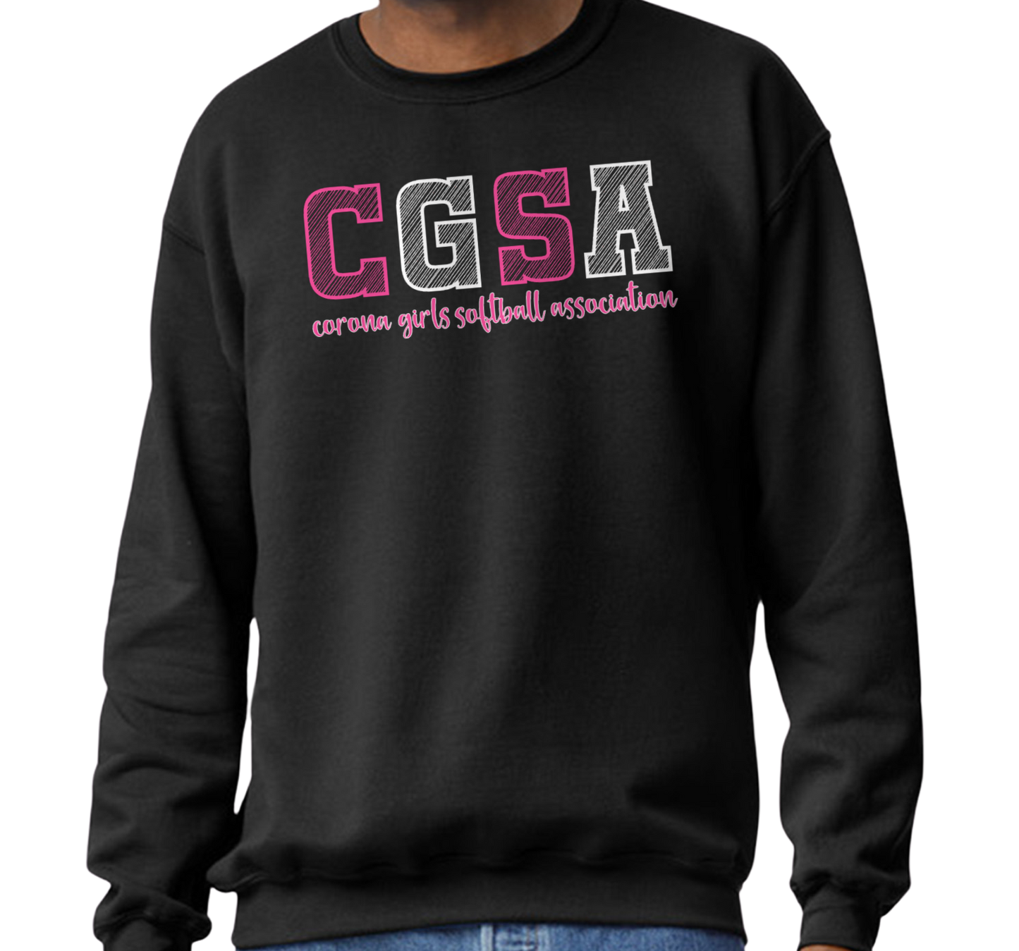 Corona Softball Crew Sweatshirt - Black (Style 2)