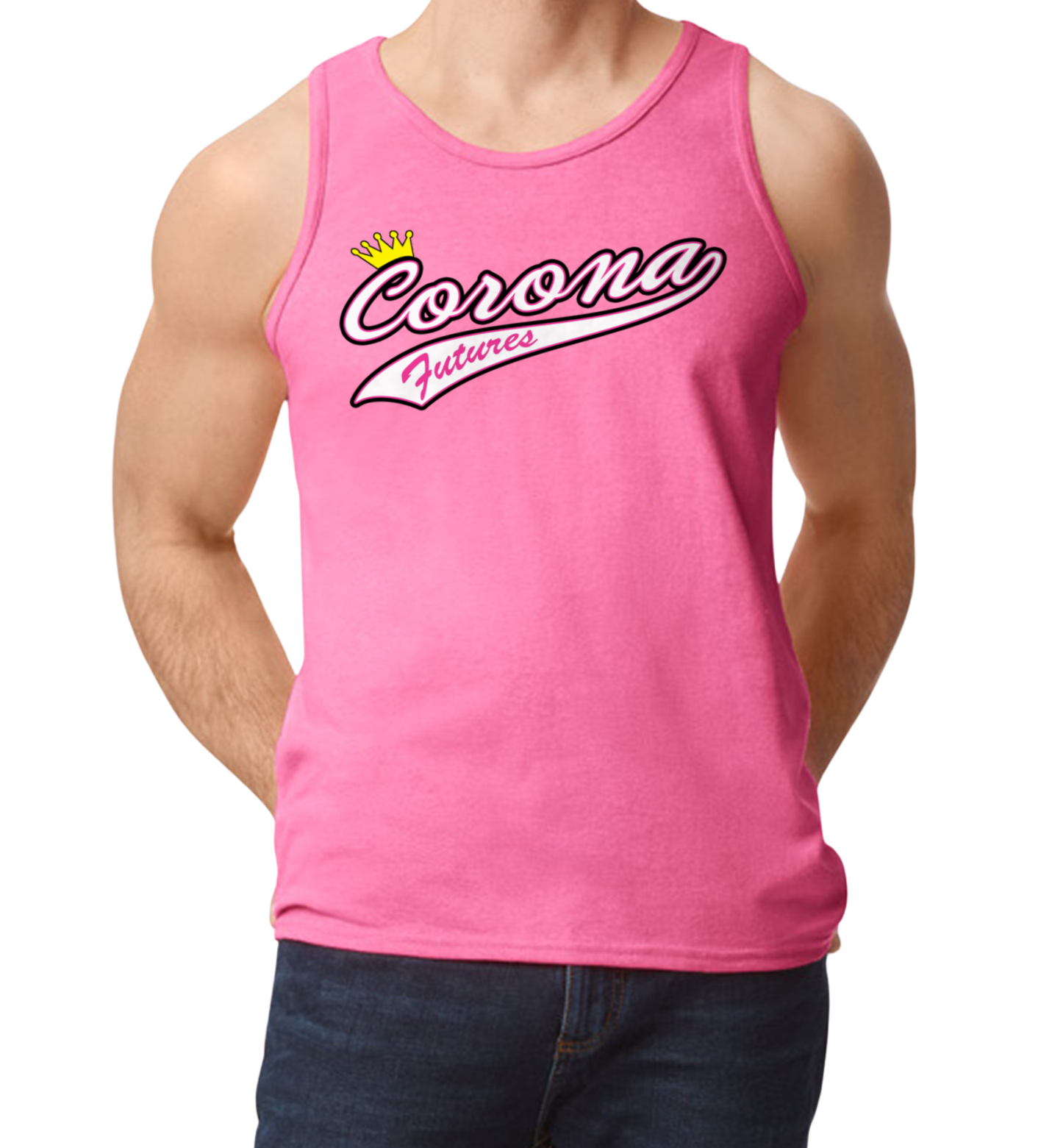 Corona Futures Men's Tank Top - Pink (Style 2)