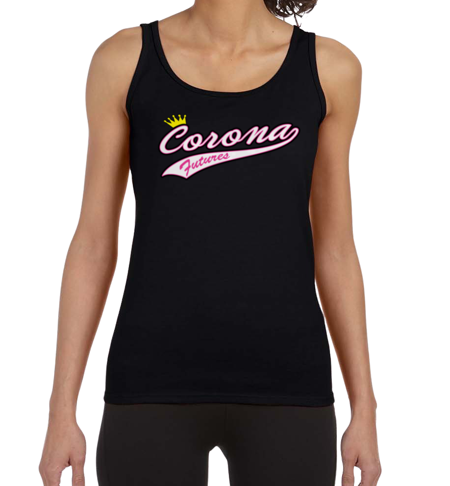 Corona Futures Softstyle Women's Fitted Tank Top - Black (Style 2)