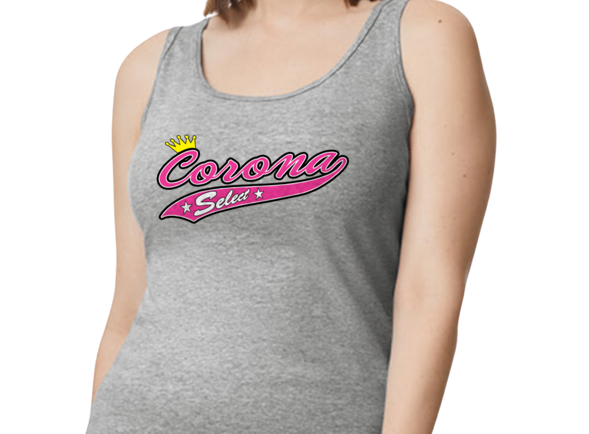 Corona Select Softstyle Women's Fitted Tank Top - Gray (Style 1)