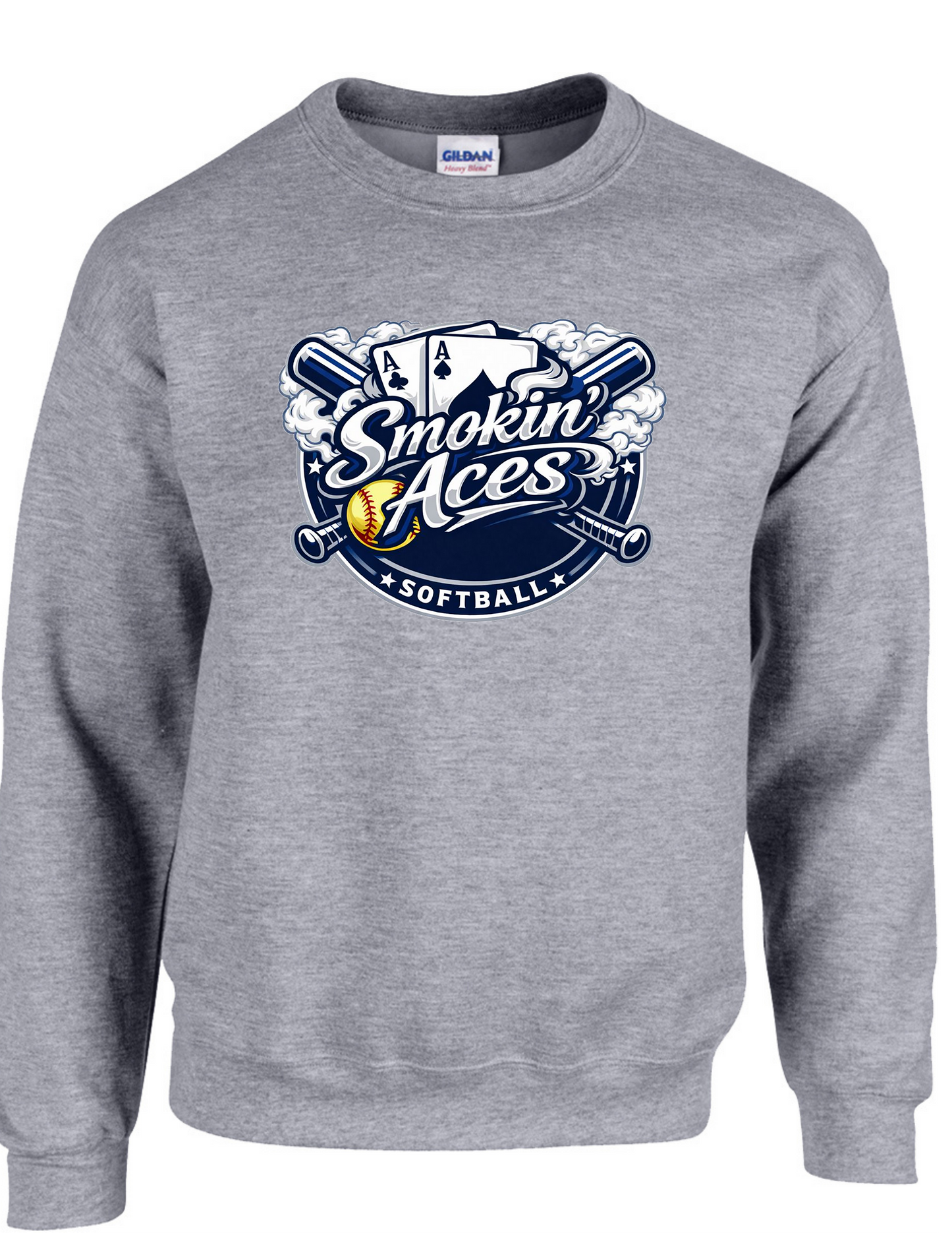 Smokin' Aces Crew Sweatshirt - Gray