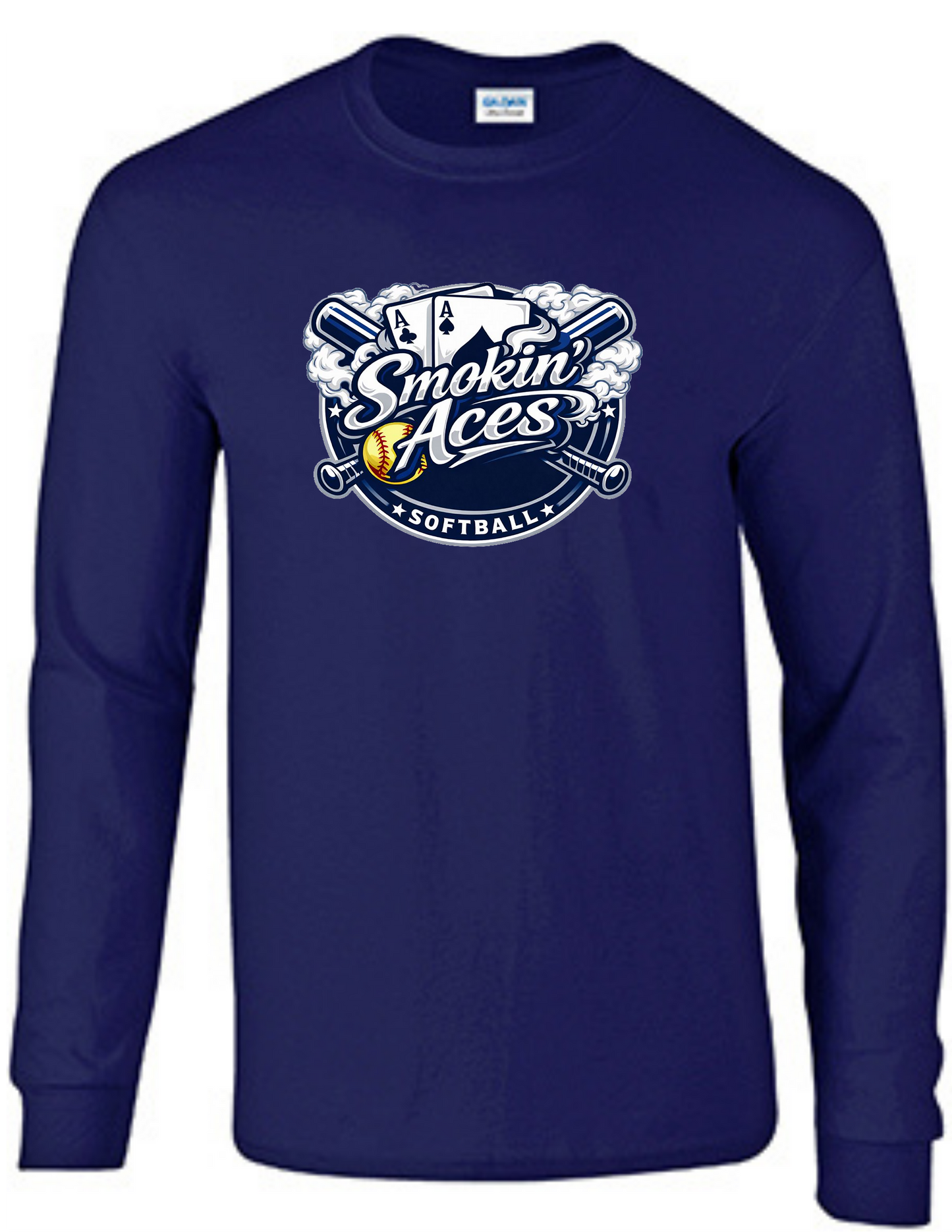 Smokin' Aces Long Sleeve T-Shirt - Navy