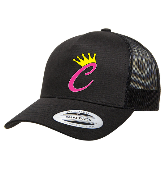 Corona Softball Snapback Trucker Hat - Black/Black (Style 4)