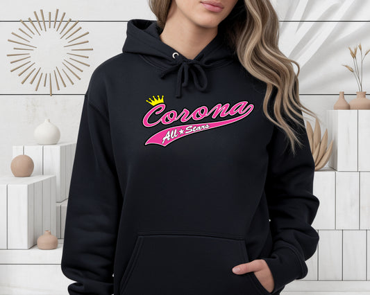 Corona All Stars Pullover Hoodie - Black (Style 1)