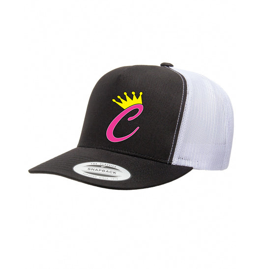 Corona Softball Snapback Trucker Hat - Black/White (Style 4)