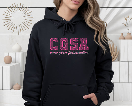 Corona Softball Pullover Hoodie - Black (Style 3)