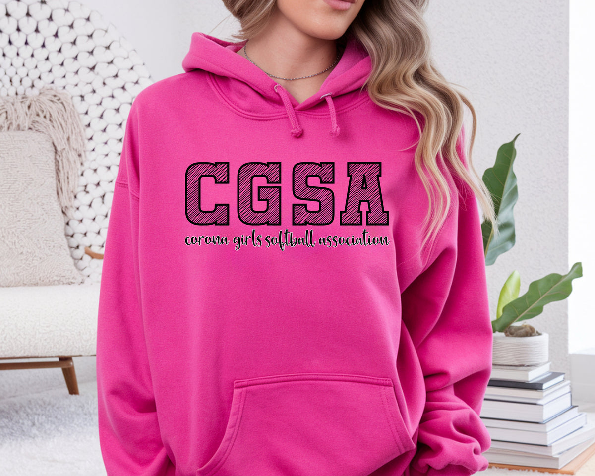 Corona Softball Pullover Hoodie - Pink (Style 5)