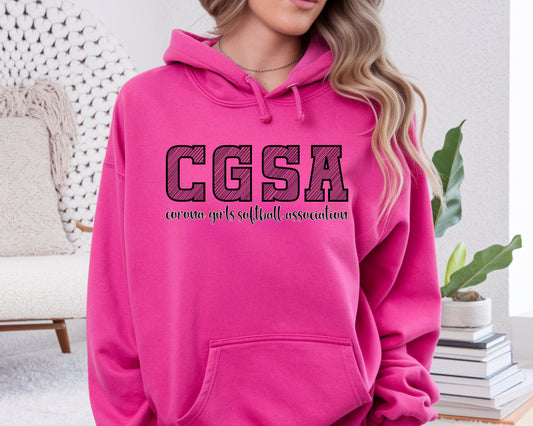 Corona Softball Pullover Hoodie - Pink (Style 5)