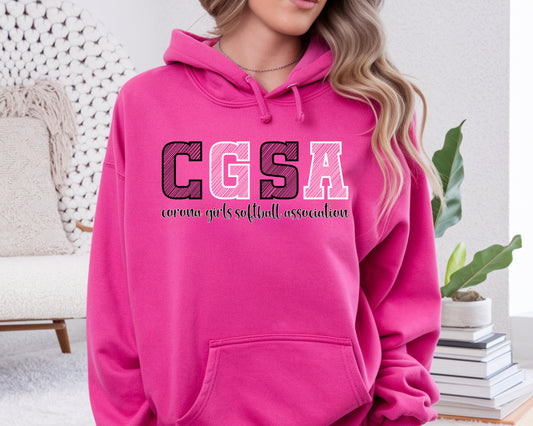Corona Softball Pullover Hoodie - Pink (Style 4)