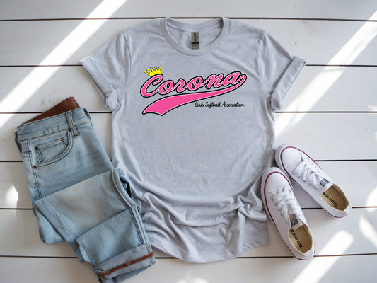 Corona Softball Softstyle T-Shirt - Gray (Style 1)