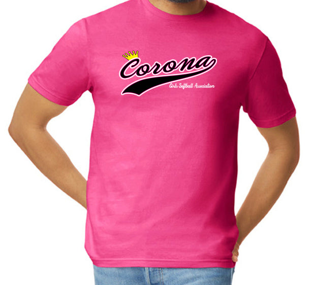 Corona Softball Softstyle T-Shirt - Pink (Style 1)