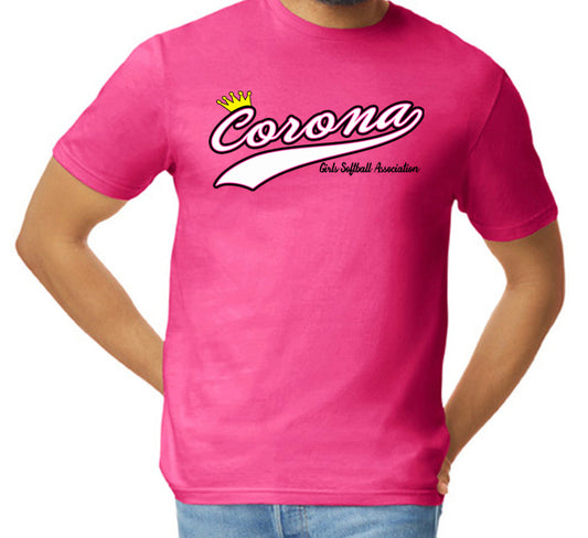 Corona Softball Softstyle T-Shirt - Pink (Style 2)