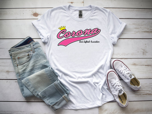 Corona Softball Softstyle T-Shirt - White (Style 1)