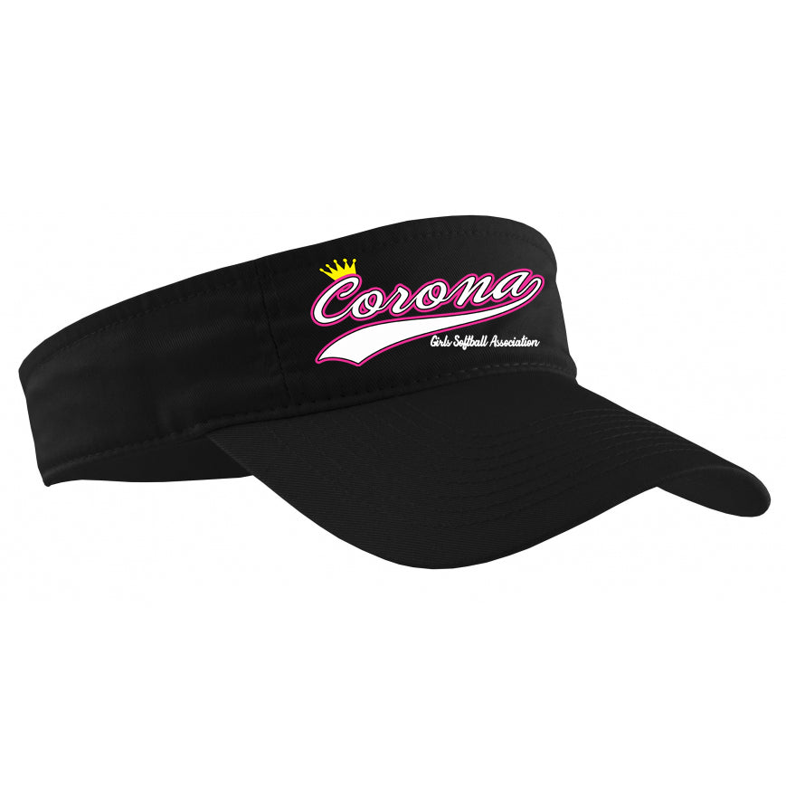 Corona Softball Visor - Black (Style 2)