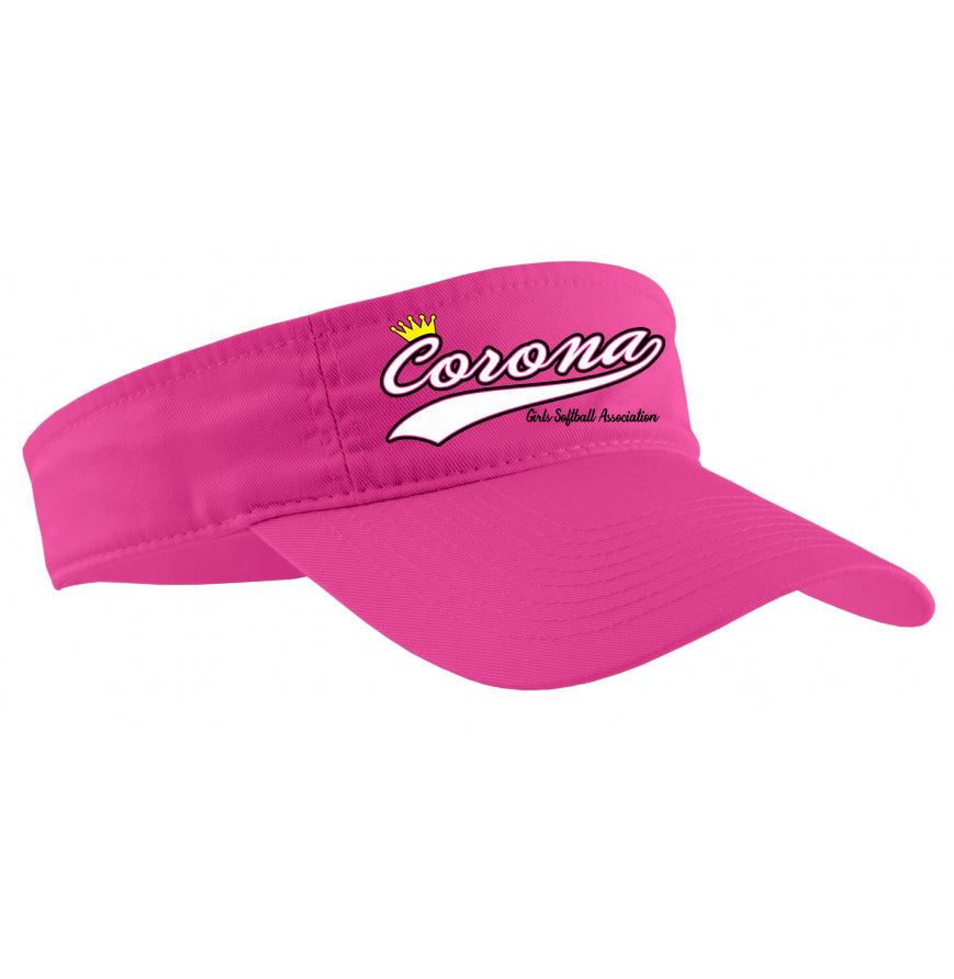 Corona Softball Visor - Pink (Style 1)
