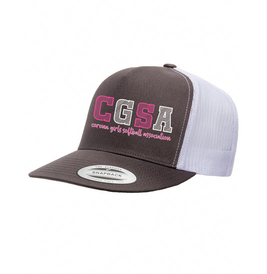 Corona Softball Snapback Trucker Hat - Charcoal/White (Style 5)