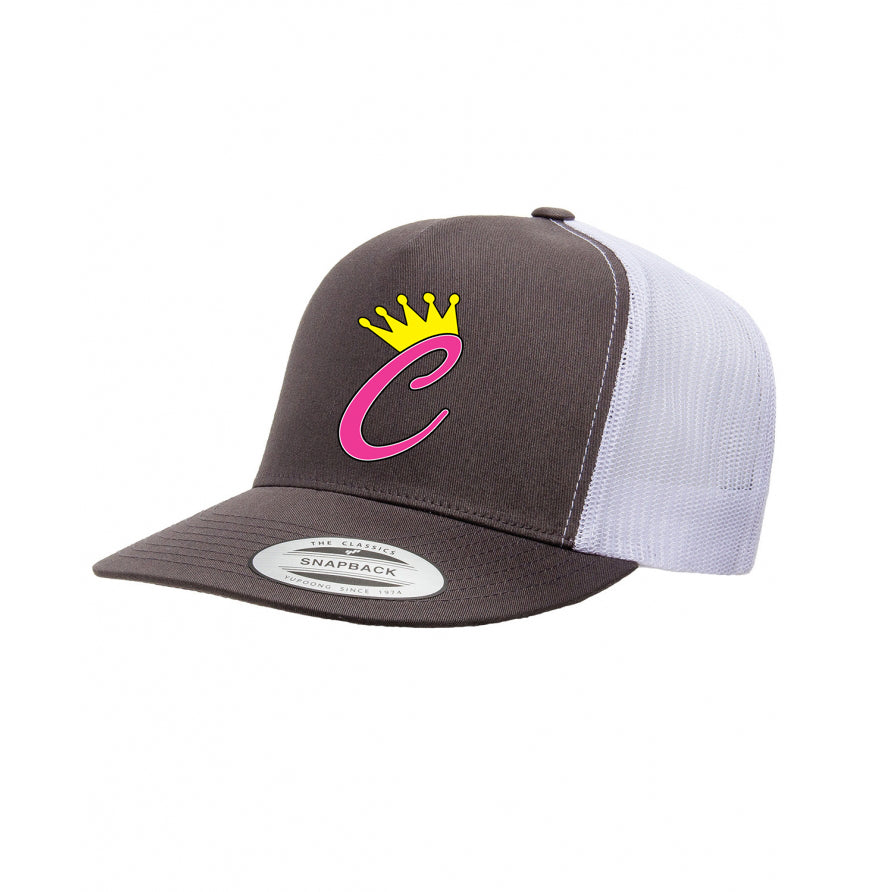 Corona Softball Snapback Trucker Hat - Charcoal/White (Style 4)