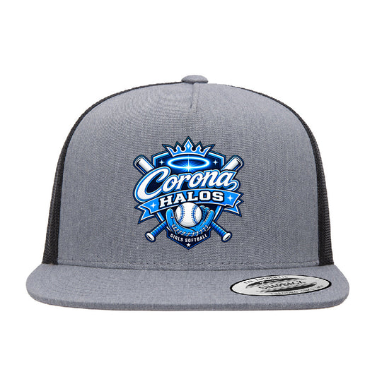 Corona Halos Snapback Trucker Hat - Gray/Black