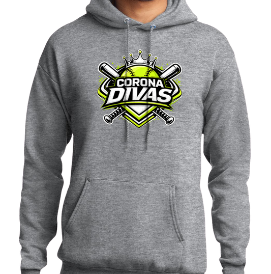 Corona Divas Pullover Hoodie - Gray