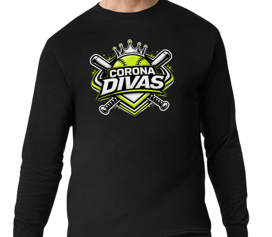 Corona Divas Long Sleeve T-Shirt - Black