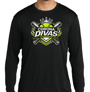 Corona Divas Dryfit Long Sleeve Shirt - Black